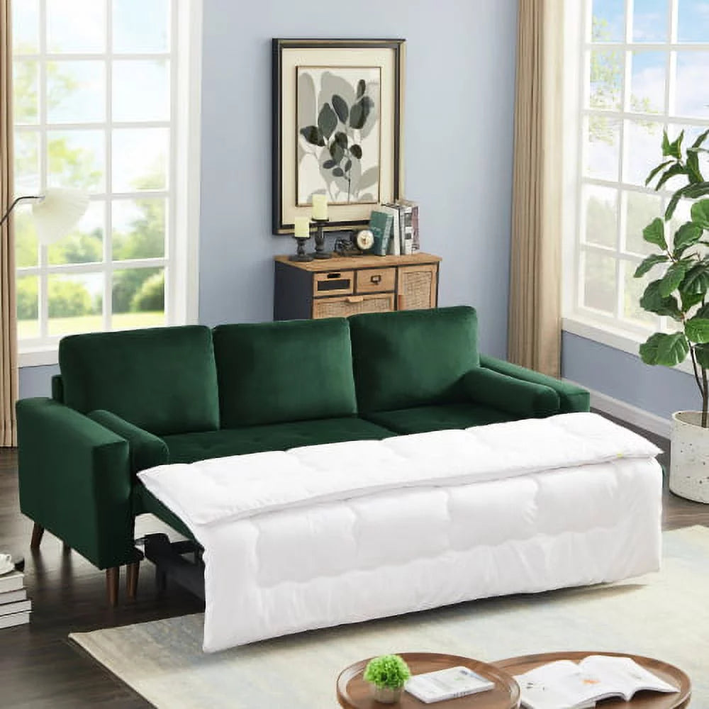 88 inch Reversible Pull out Sleeper Sectional Storage Sofa Bed Y67127