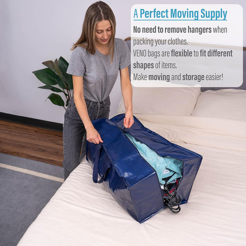 12 Pack Heavy-Duty Moving Bag with Backpack Straps and Label Pocket H788848