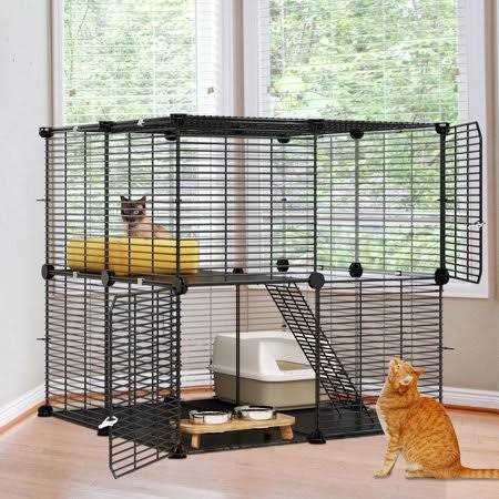 2-Tier Indoor Cat Cage Pet Playpen I303