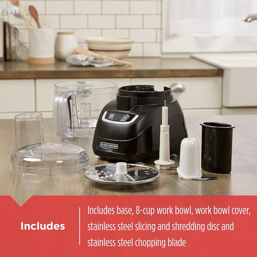 8-Cup Food Processor with Stainless Steel Blade, Black G870