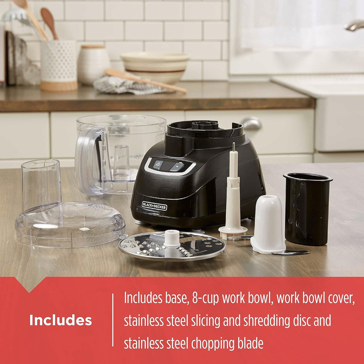 8-Cup Food Processor with Stainless Steel Blade, Black G870