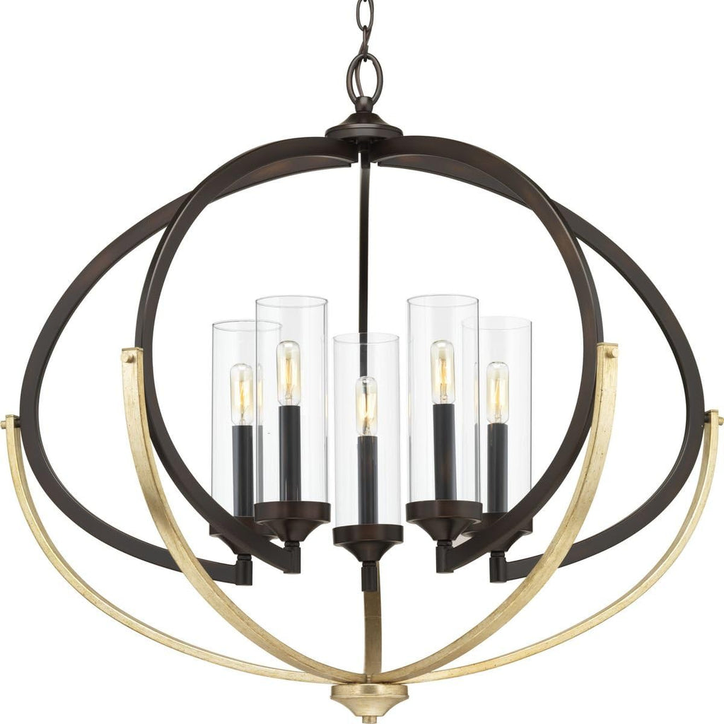 5-60W Antique Bronze Chandelier G755438