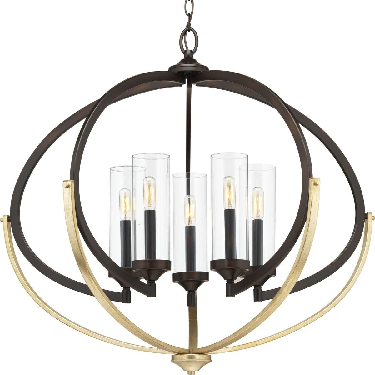 5-60W Antique Bronze Chandelier G755438