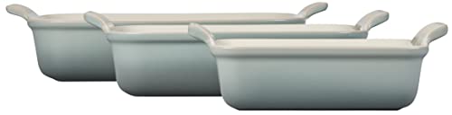 White Stoneware Rectangular Dishes Set of 3 Y7327