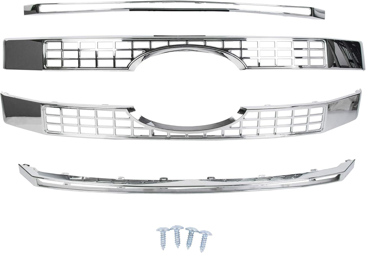 Chrome Front Hood Bumper Grille 4PCS J8184