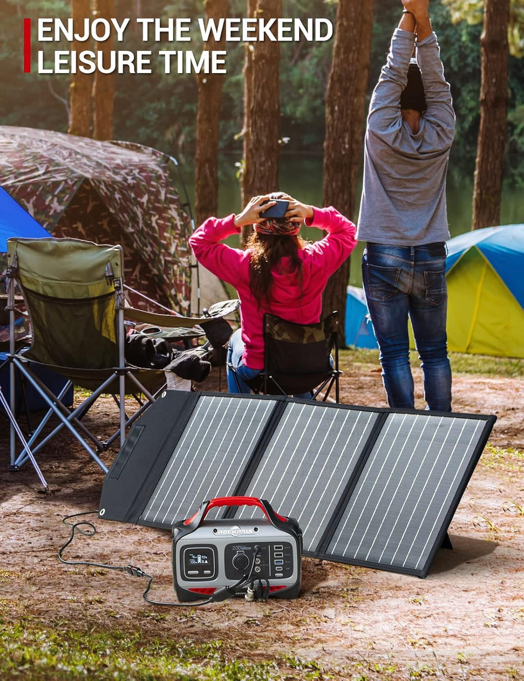 Portable Power Station 200W 224Wh Solar Generator T389