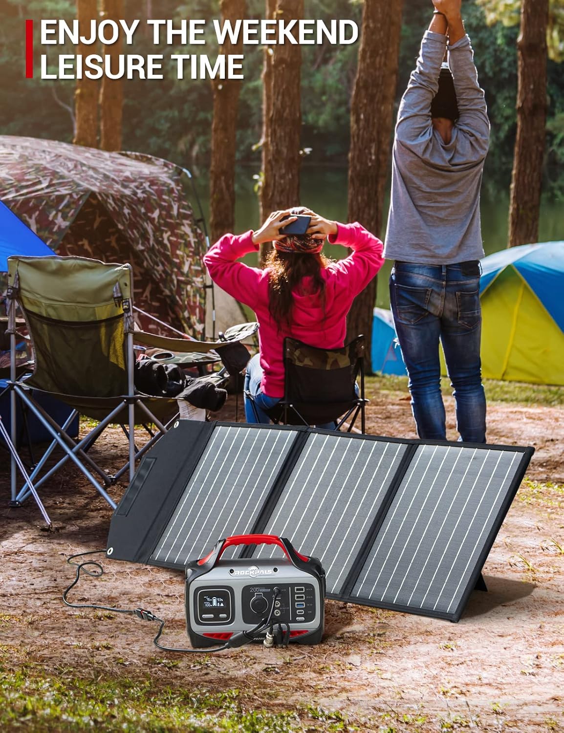 Portable Power Station 200W 224Wh Solar Generator T389
