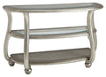 Silver Glass Accent Console Table J70518