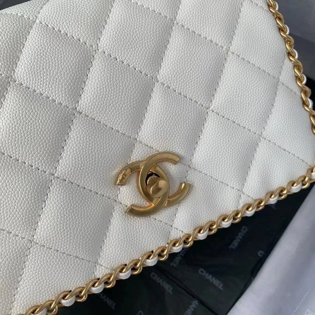 White Chain Flapbag F678