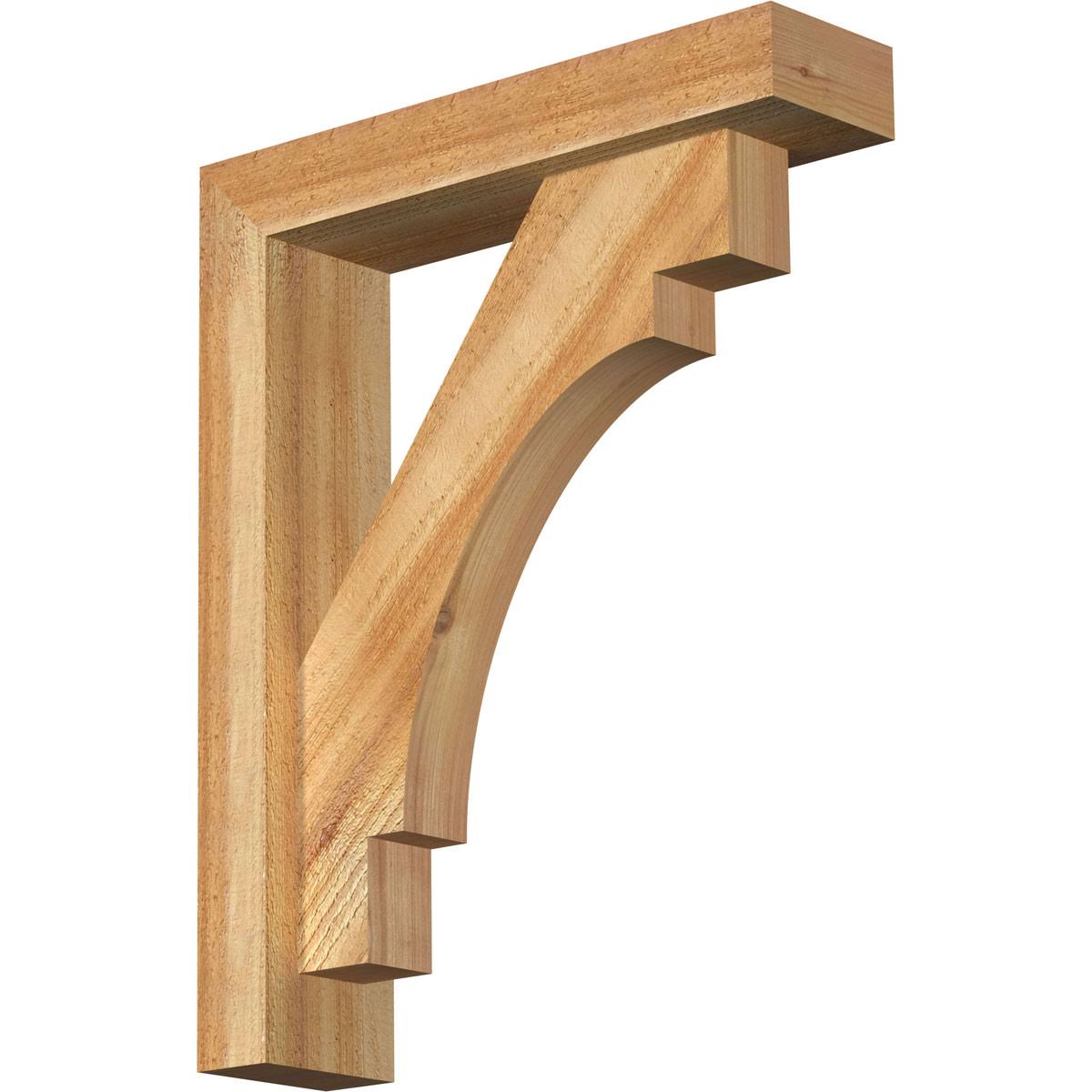 Rough Sawn Bracket with Offset Brace, Western Red Cedar H730