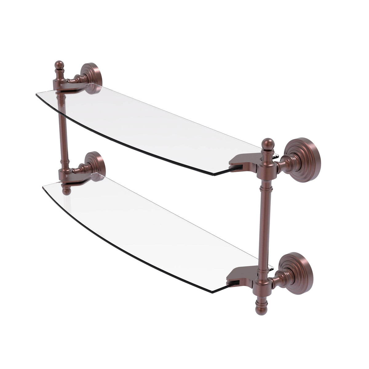 18 inch Two Tiered Glass Shelf E2764