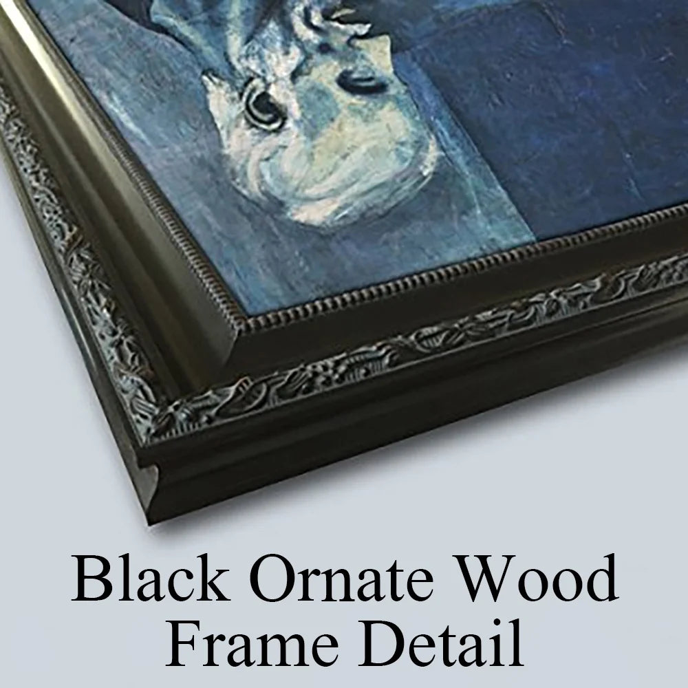 Black Ornate Wood Framed Museum Art Print U41821