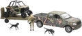 Green Camo Pickup Truck with Polaris Razor and Figure Set P283