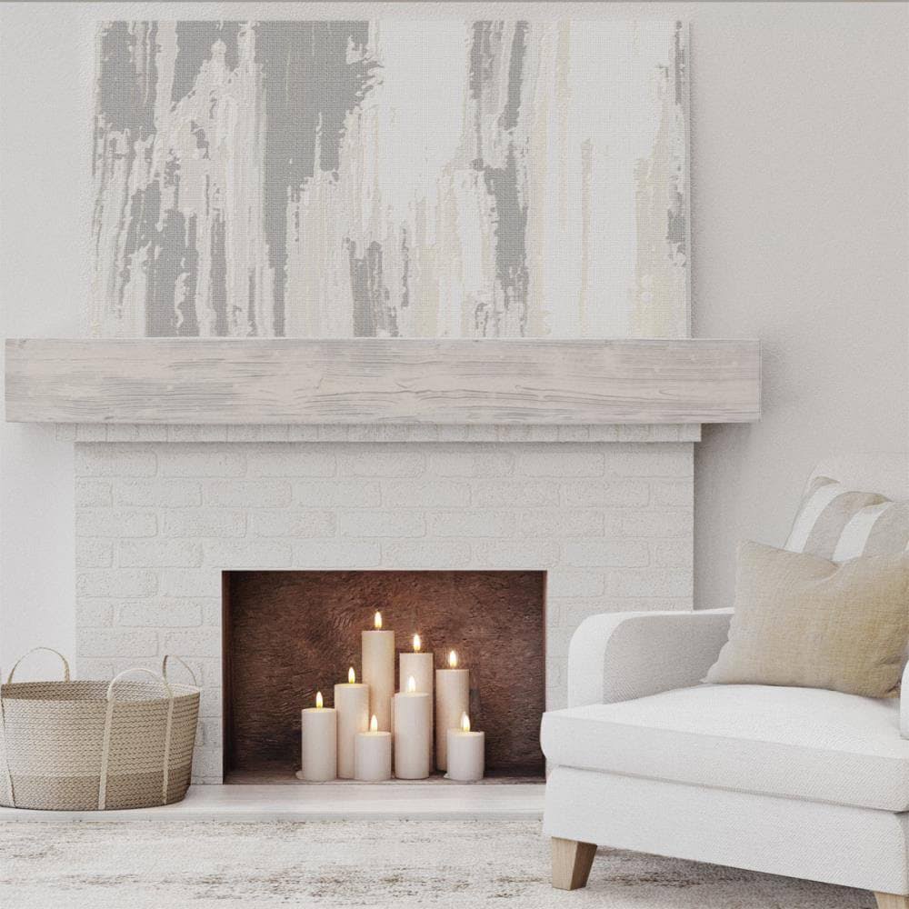 Sandblasted Faux Wood Fireplace Mantel H3598