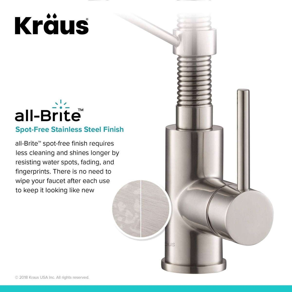 Commercial Kitchen Faucet with Soap Dispenser, Spot Free Stainless Steel S7699