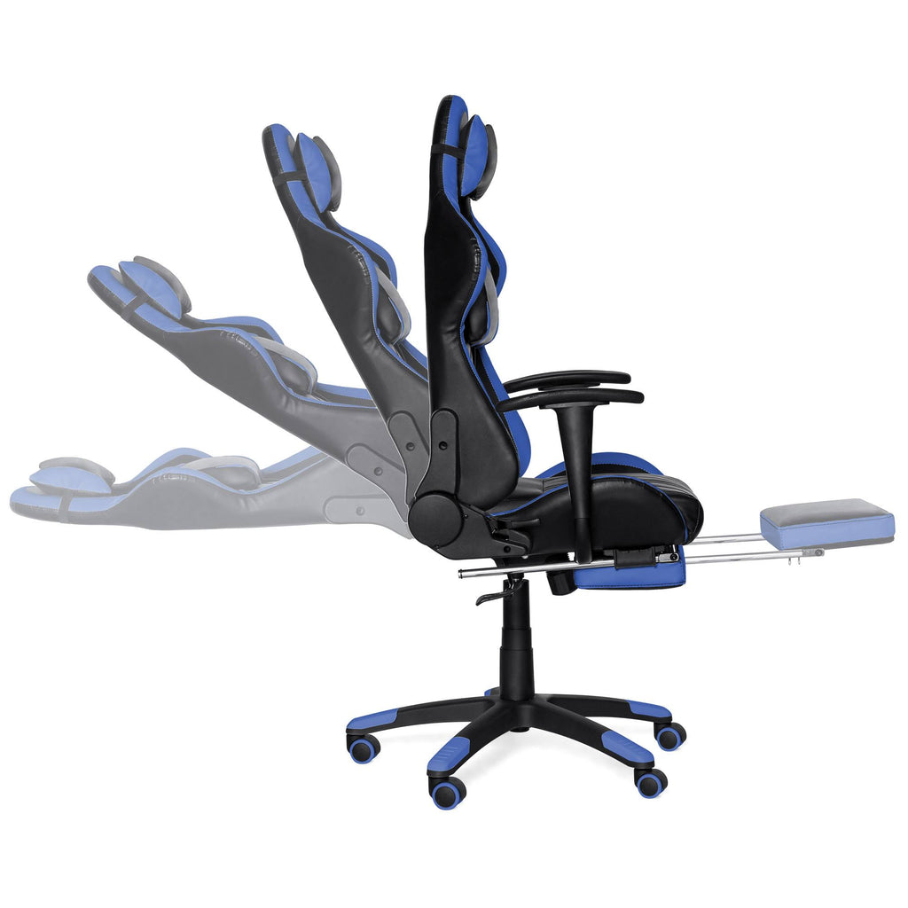 Blue Ergonomic Swivel Reclining Office Gaming Chair N880047