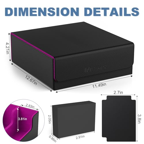 Card Deck Case with 10 Dividers and 3 Foam Stoppers S976