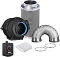 6 Inch 294 CFM Inline Fan with Variable Speed Controller Carbon Filter 25 Feet Ducting Combo O72179