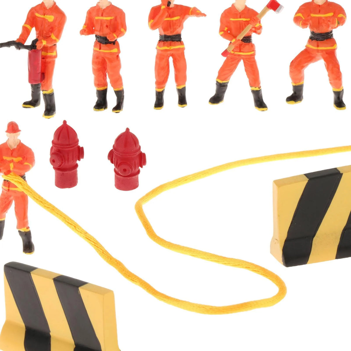 Miniature Firefighter Figures 1:50 Scale Model Train People Diorama Character R960073