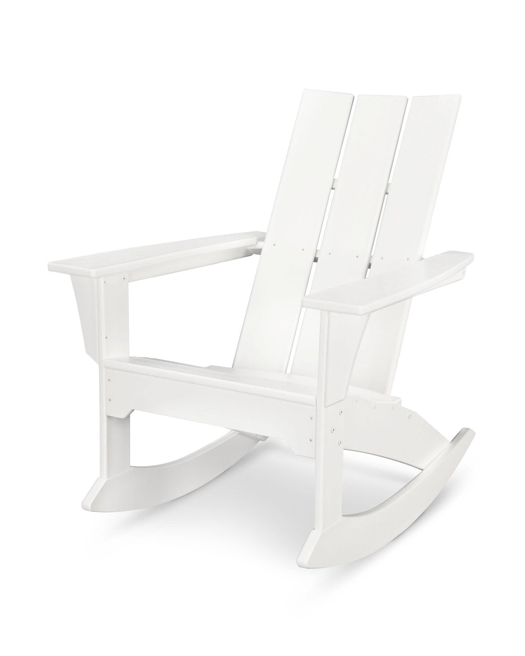 White Recycled Plastic Adirondack Rocker I8654
