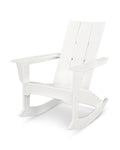 White Recycled Plastic Adirondack Rocker I8654