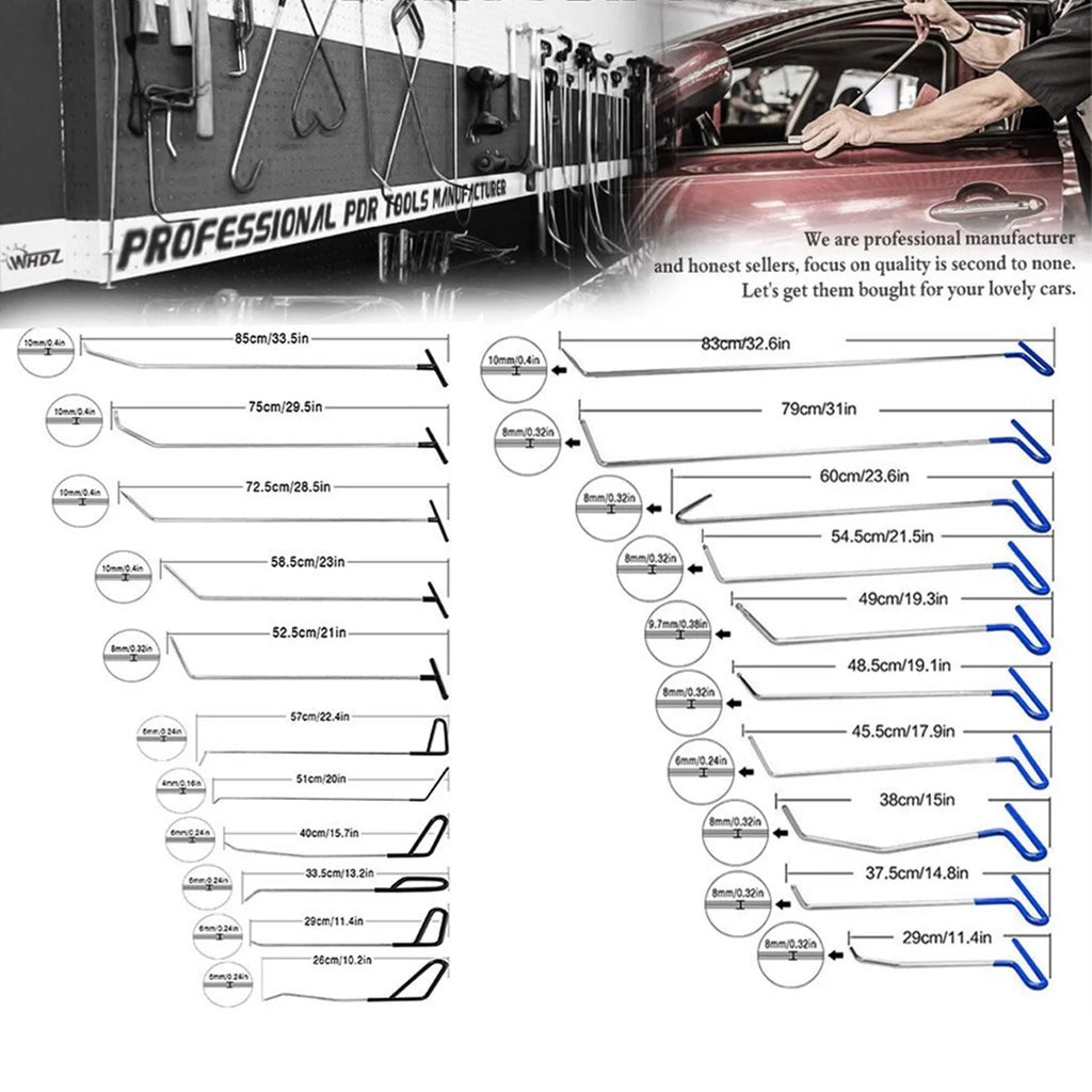 21 Pcs Paintless Dent Repair Tools Kit F6849