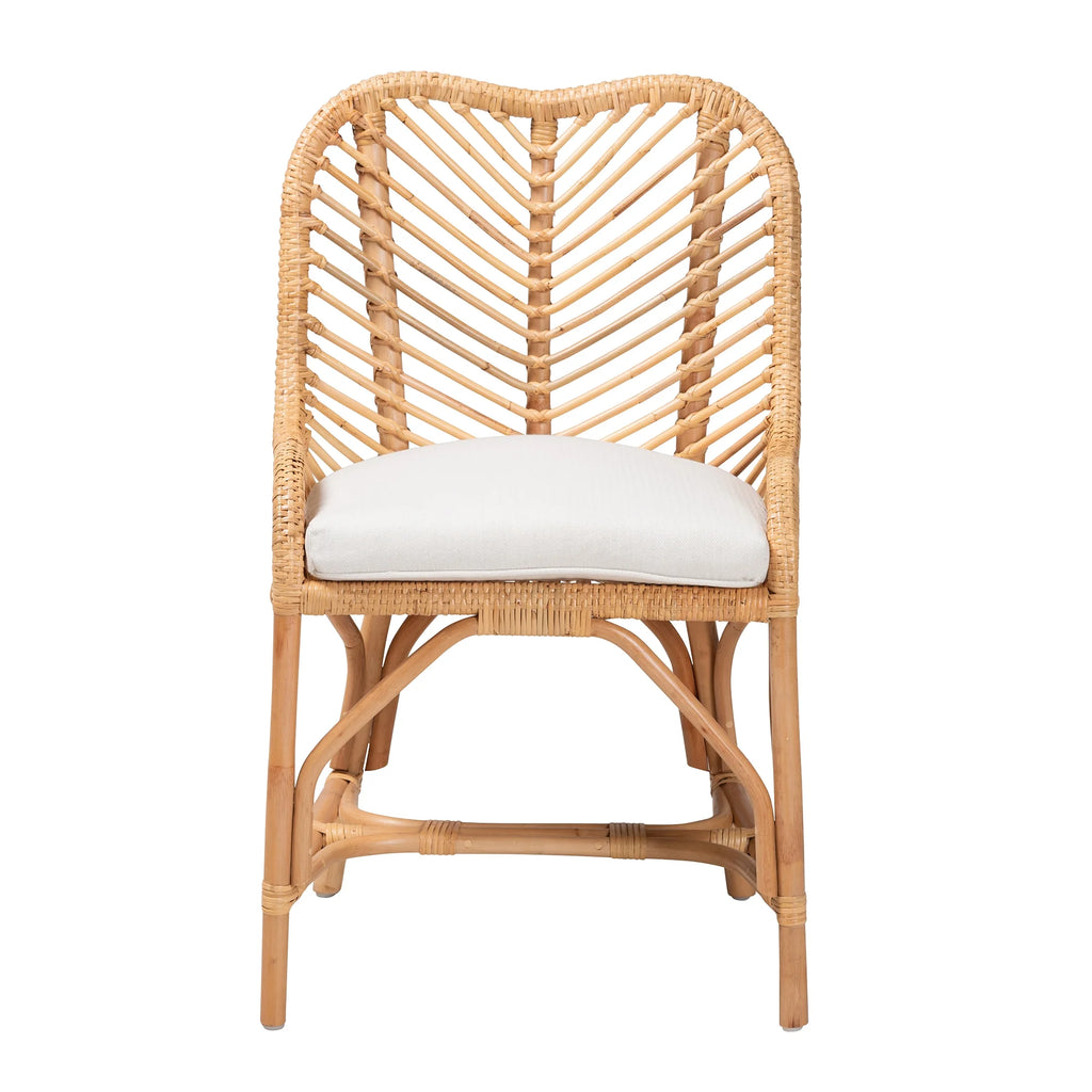 Natural Brown Rattan Dining Chair Q815725