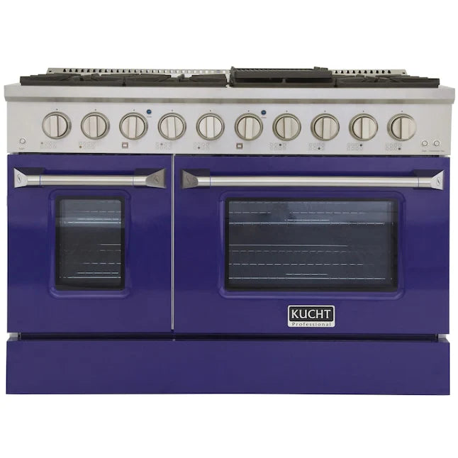 48 Pro-Style Propane Gas Dual Fuel Range with 4 Burners in Blue Z58334