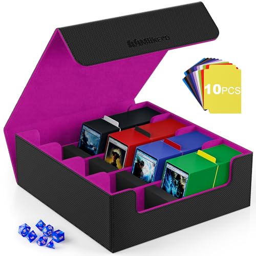 Card Deck Case with 10 Dividers and 3 Foam Stoppers S976