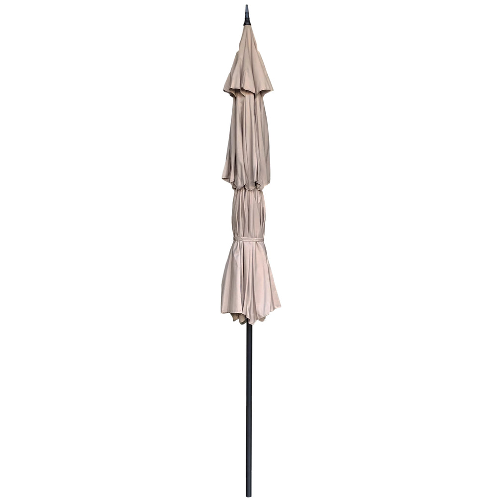 9ft Tan Patio Umbrella with Crank V3116
