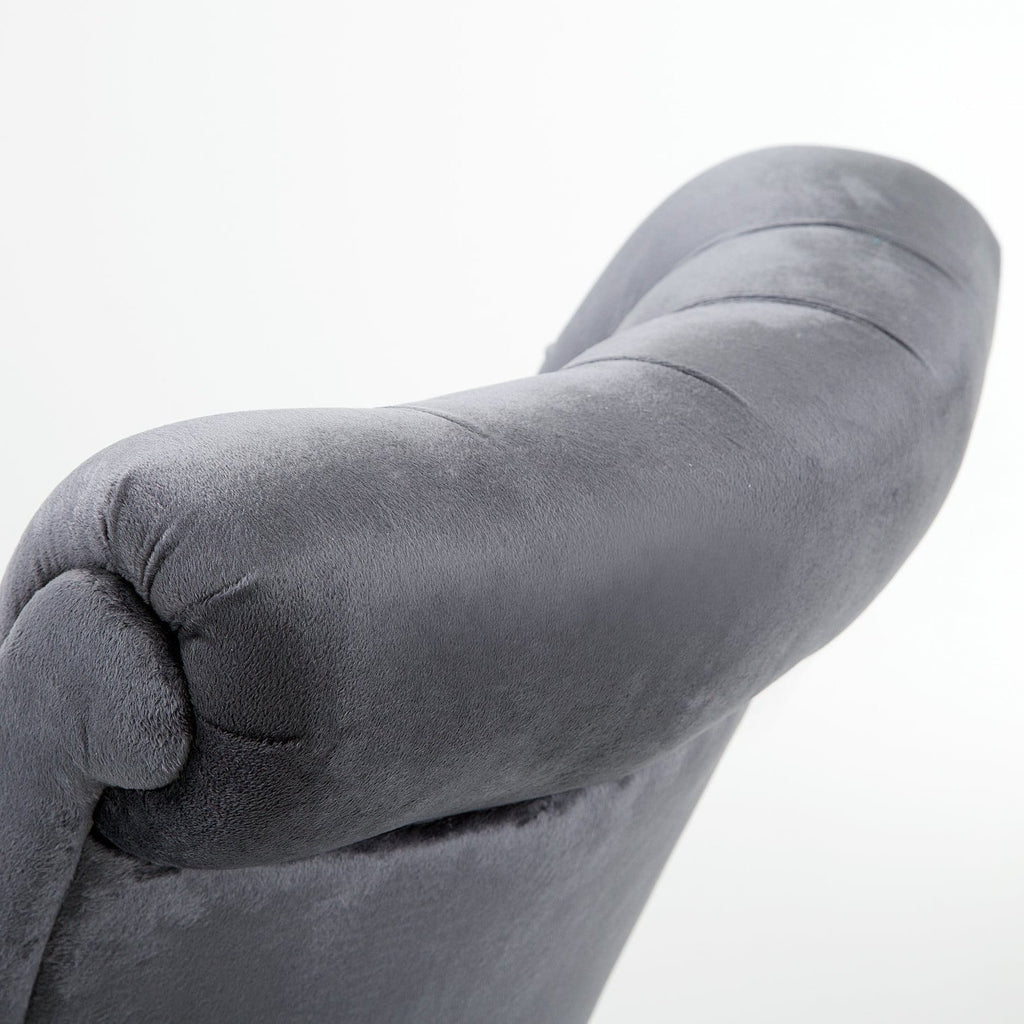 Gray Tufted Velvet Accent Chair E287223