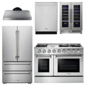 48 In. Natural Gas Range, Range Hood, Refrigerator, Dishwasher, Wine Cooler E2948