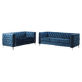 Navy 2 Piece Fabric Sofa and Loveseat Set M26703