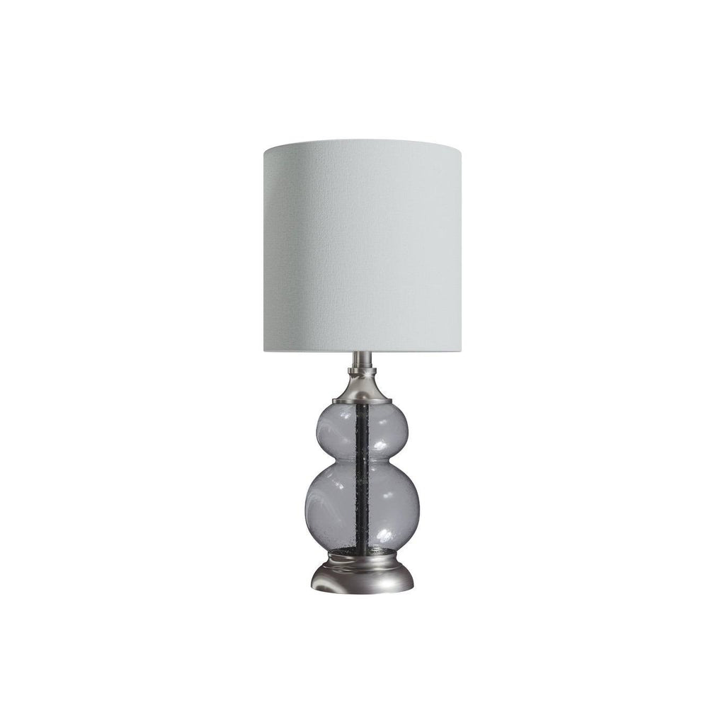 Clear Seeded Glass Accent Lamp Set of 2 G74613