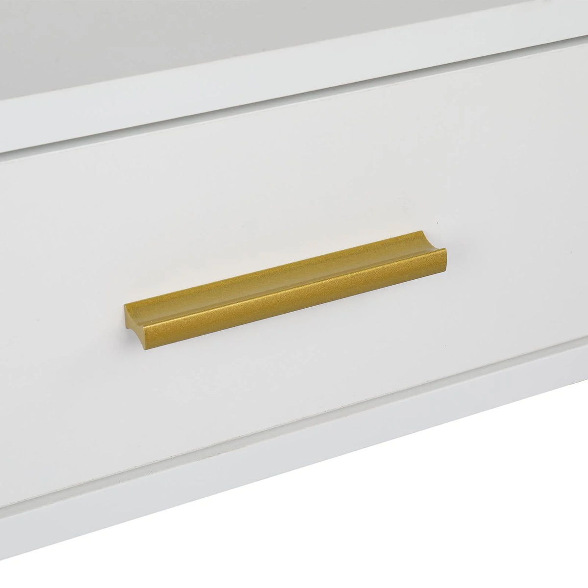 White Vanity Table Set with Lighted Mirror and 4 Drawers J4504