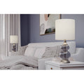 Clear Seeded Glass Accent Lamp Set of 2 G74613