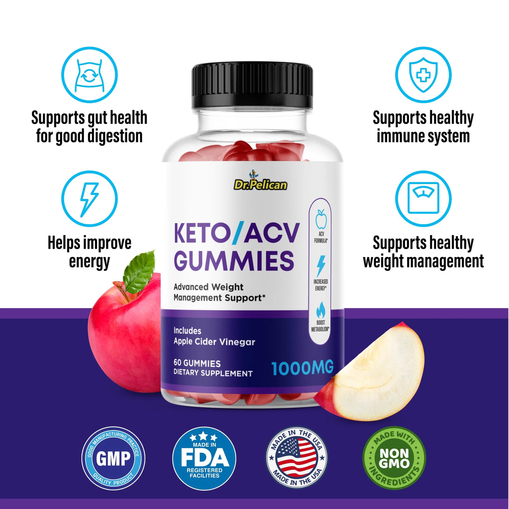 Keto ACV Gummies 1000MG 60 Gummies Q952987
