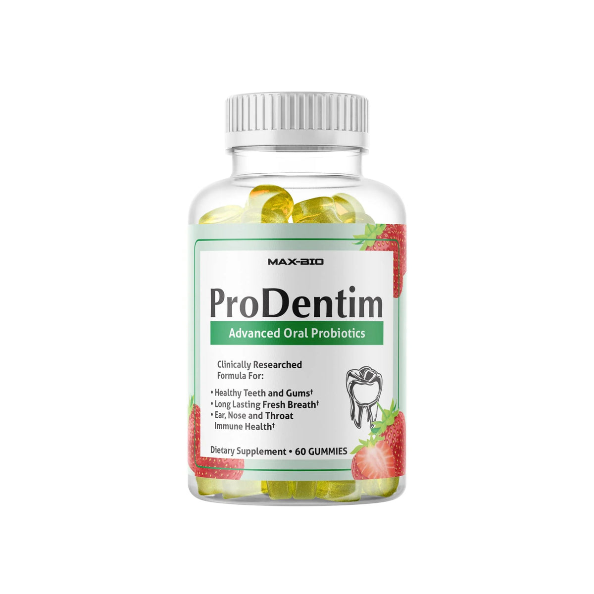 Probiotic Supplement Chewable Gummies Strawberry Flavor 60 Gummies K797961