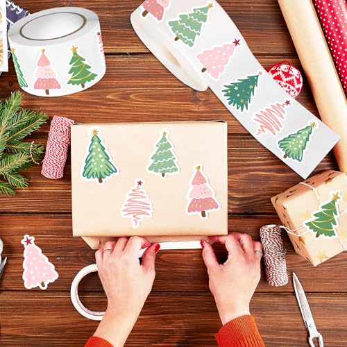 500Pcs Christmas Tree Stickers O254