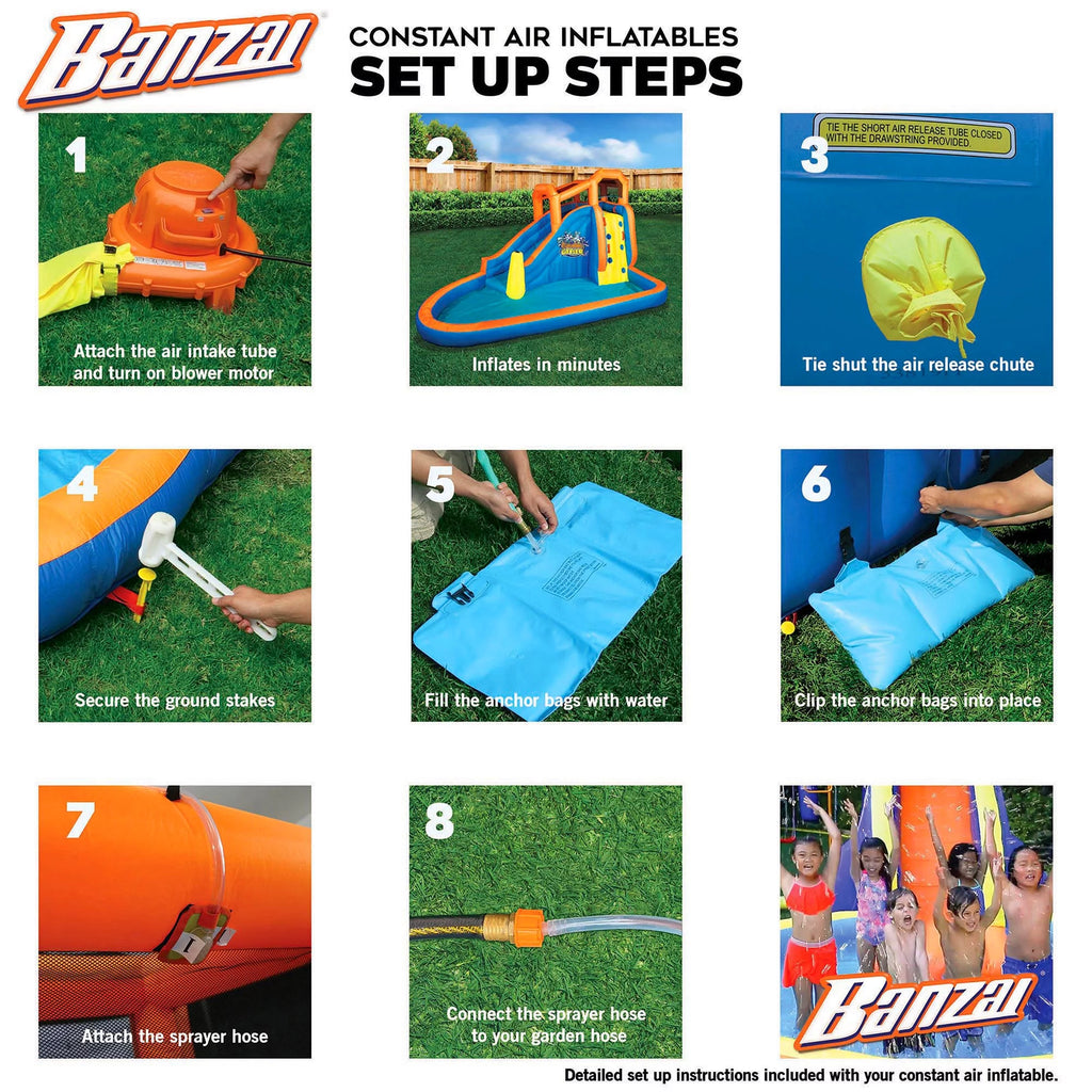14 ft 5 in Inflatable Water Slide Splash Toy C838157