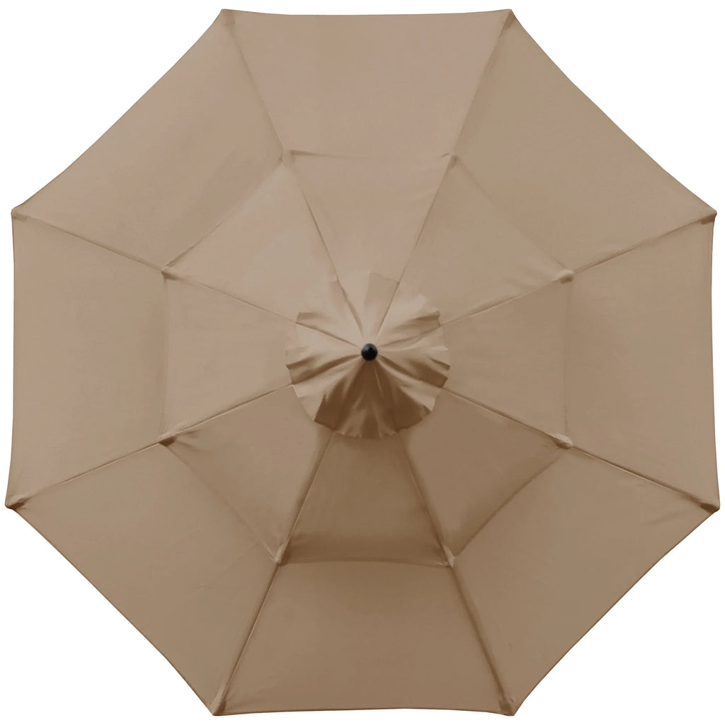 9ft Tan Patio Umbrella with Crank V3116