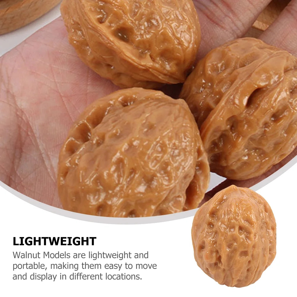 6 Pcs Miniature Artificial Fruit Nuts Decorations N2390