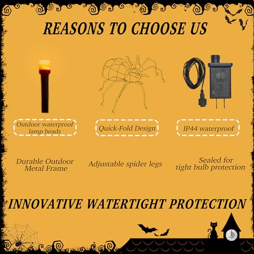 4.2Ft Light Up Spider with 90 LED Lights Q971777