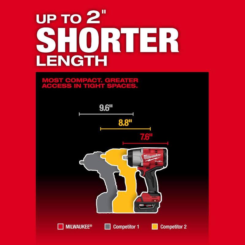 18V Lithium-Ion Brushless Cordless 1/2 in. Impact Wrench Kit with 5.0 Ah Battery and Bag V799