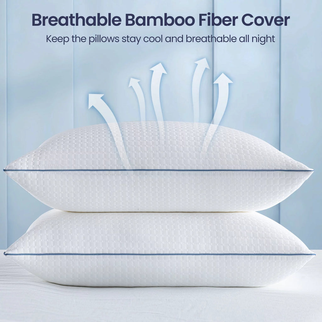 2 Pack Down Alternative Pillows with Removable Cover R3199