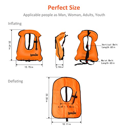 Inflatable Snorkel Vest Adult Snorkeling Jackets Y983342