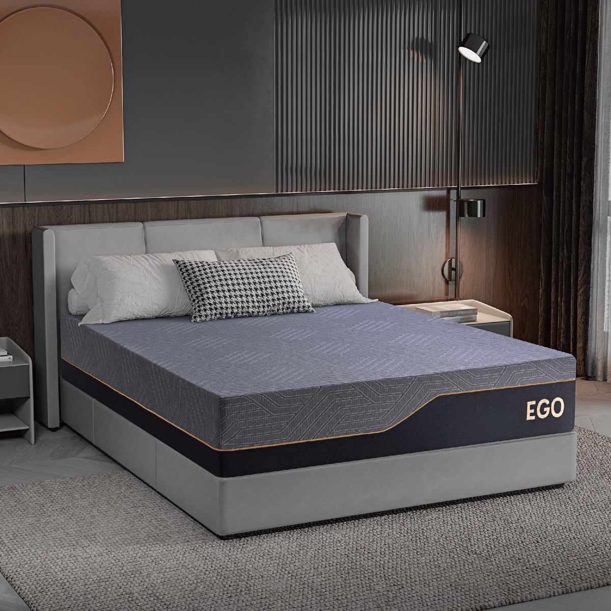 Black 14 inch Queen Memory Foam Mattress V45683