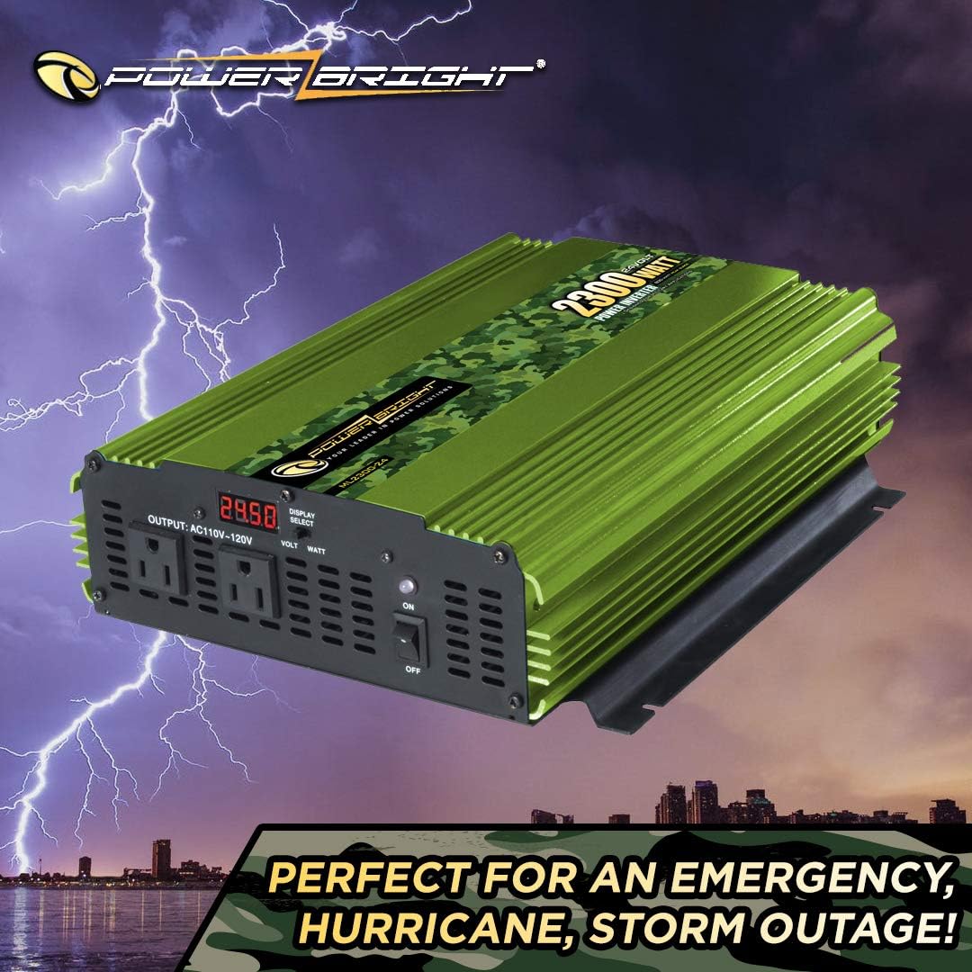2300 Watt 24V Power Inverter with Dual 110V AC Outlets P60923