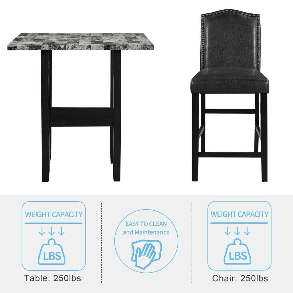 5 Piece Dining Set with 4 Chairs X7027