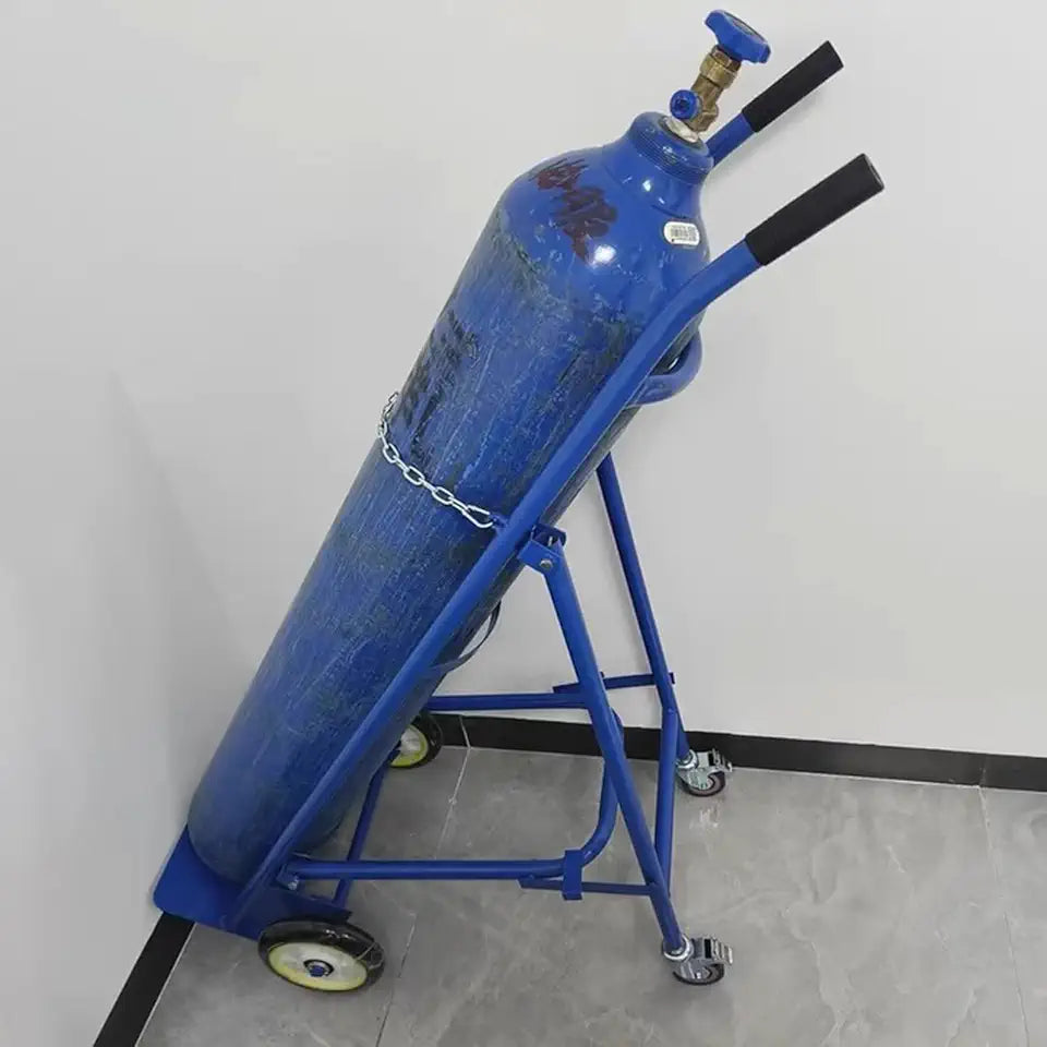 Foldable Steel Oxygen Tank Holder Cart E5346